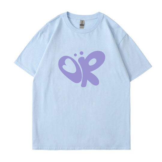 Damen lässiges T-Shirt mit einzigartigem Grafikdruck EB
