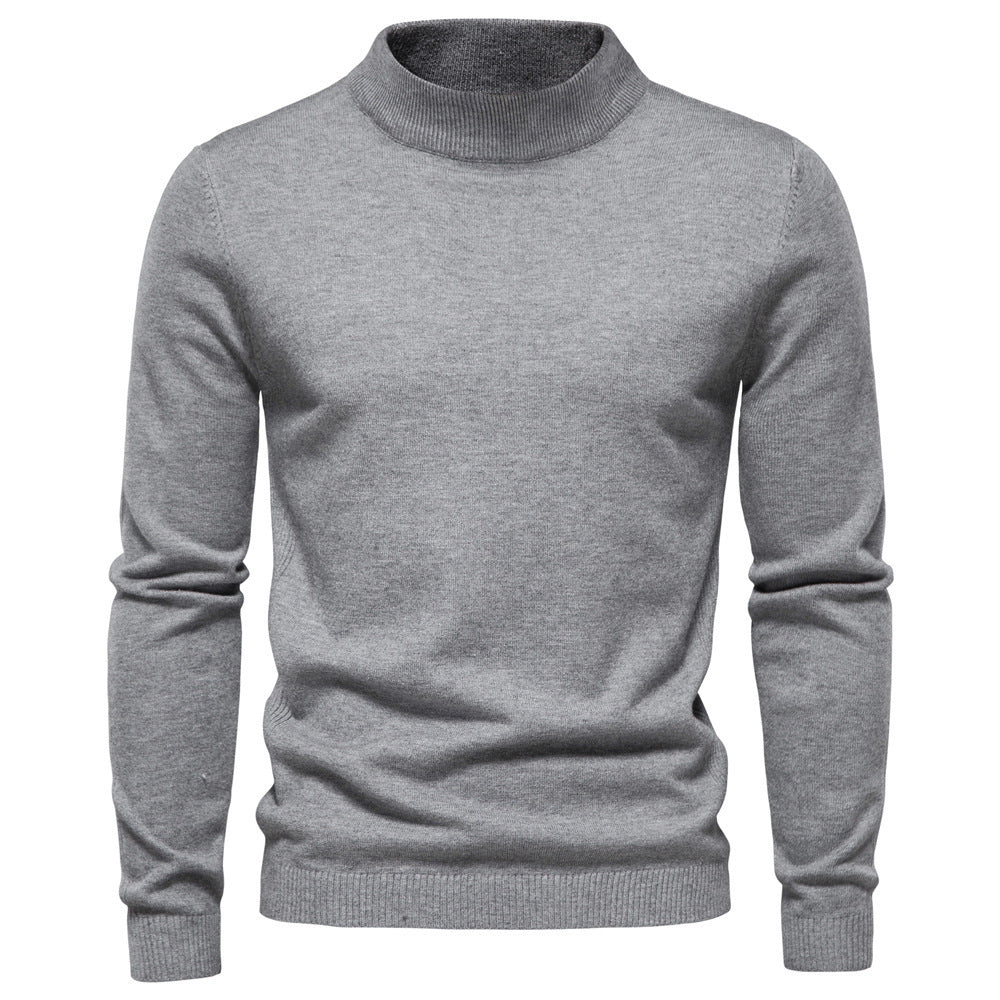 Herren eleganter Rollkragenpullover aus feiner Wolle EB