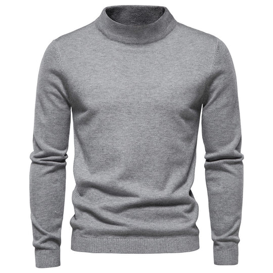 Herren eleganter Rollkragenpullover aus feiner Wolle EB
