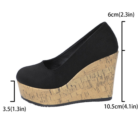 Damen Wedge-Pumps mit zeitgemäßem Kork-Design EB
