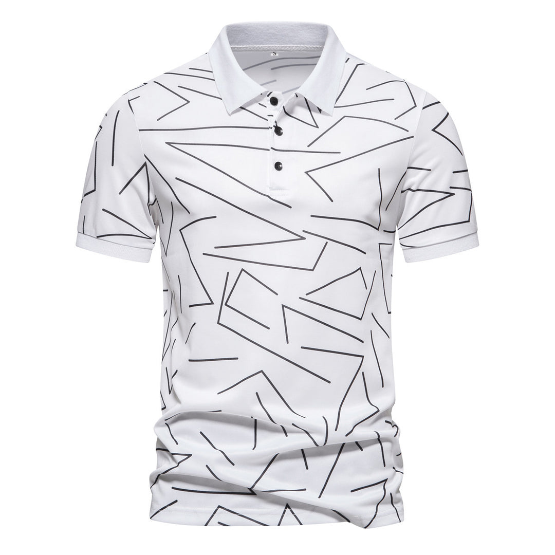 Herren Poloshirt mit modernem Grafikdesign EB
