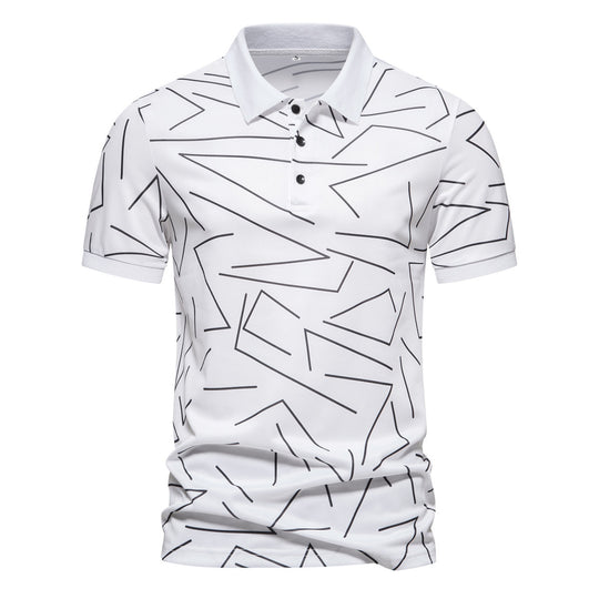 Herren Poloshirt mit modernem Grafikdesign EB