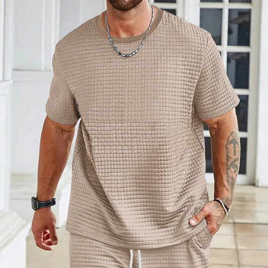 Herren lässiges T-Shirt mit strukturiertem Design EB