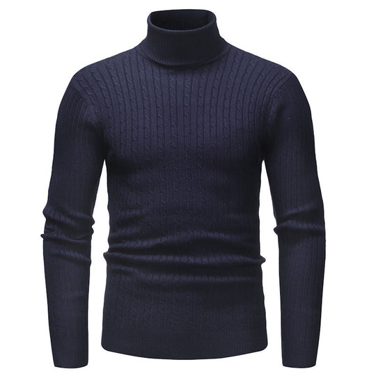 Herren eleganter Rollkragenpullover aus feiner Strickware EB
