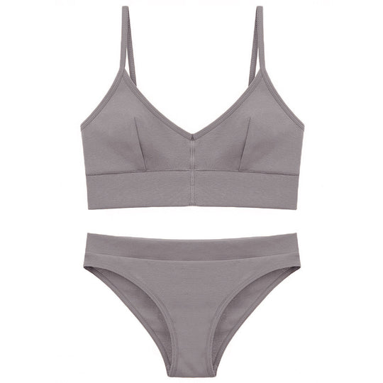 Damen Bikini-Set mit elegantem V-Ausschnitt und verstellbaren Trägern EB