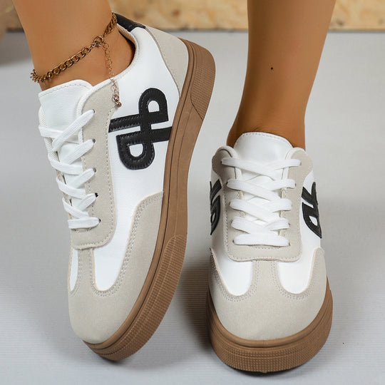 Damen Sportliche Sneakers mit rutschfester Gummisohle und modischem Design EB
