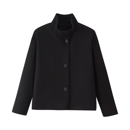 Damen gesteppte Kurzjacke mit hohem Kragen EB
