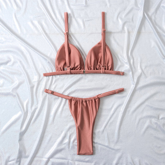 Damen Triangel-Bikini Set mit rüschendetails EB
