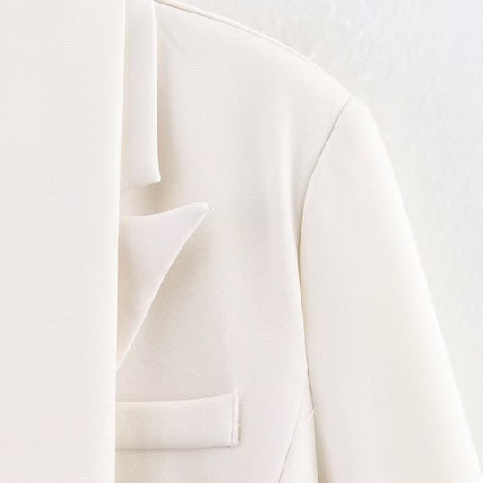Damen eleganter Blazer mit abnehmbarem Halstuch EB