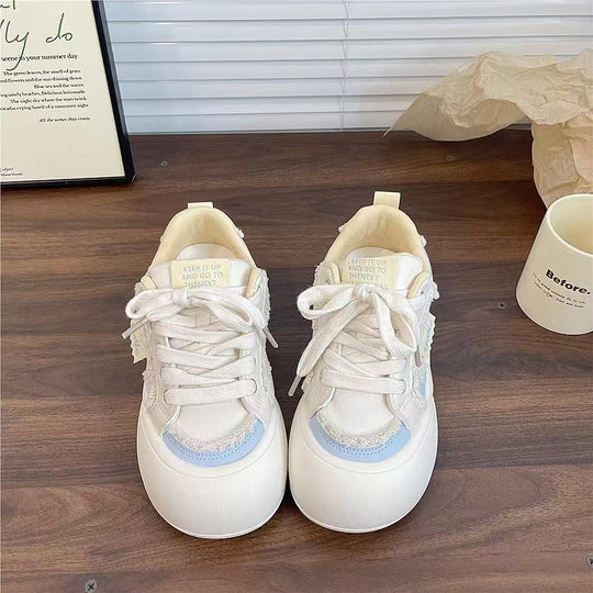 Damen Modische Sneakers mit voluminösem Sohlenprofil und atmungsaktiver Oberflächenstruktur EB