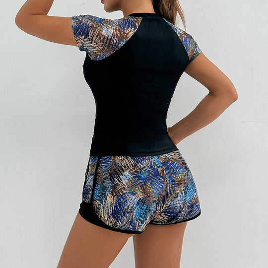 Damen Sportlicher Rashguard mit Shorts EB