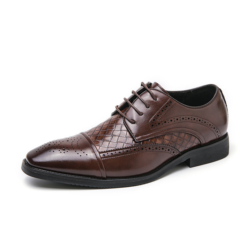 Damen Elegante Lederschuhe mit strukturiertem Obermaterial und klassischem Design EB
