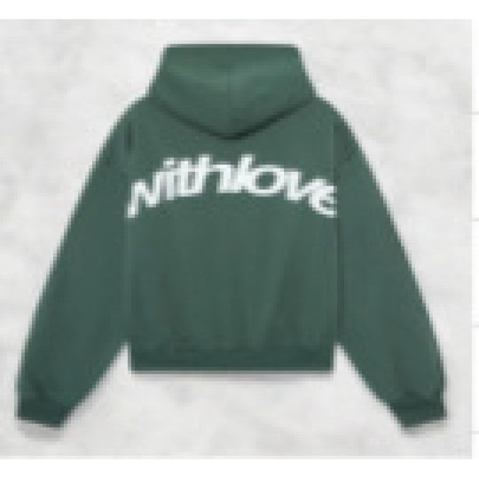Unisex nan Oversized Kapuzenpullover mit großem Rückenprint und weichem Fleece Innen EB