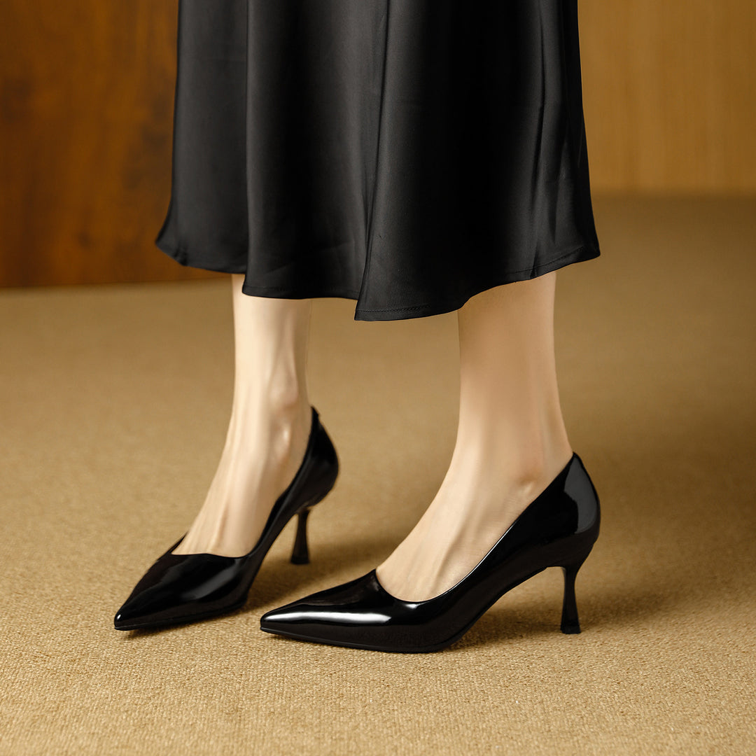 Damen elegante spitze Pumps mit komfortablem Absatz EB