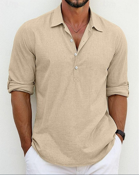 Herren Poloshirt mit modernen Knöpfen und lässigem Schnitt EB