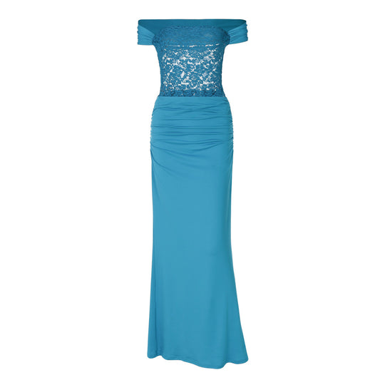 Damen Elegantes Abendkleid mit zauberhaften Spitzenakzenten und figurformendem Schnitt EB