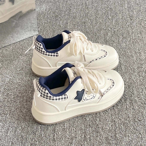 Damen Sportliche Sneakers mit Sternenapplikation EB