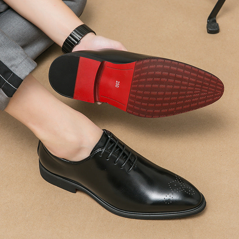 Herren elegante Schnürschuhe aus hochwertigem Leder mit modischem Design EB