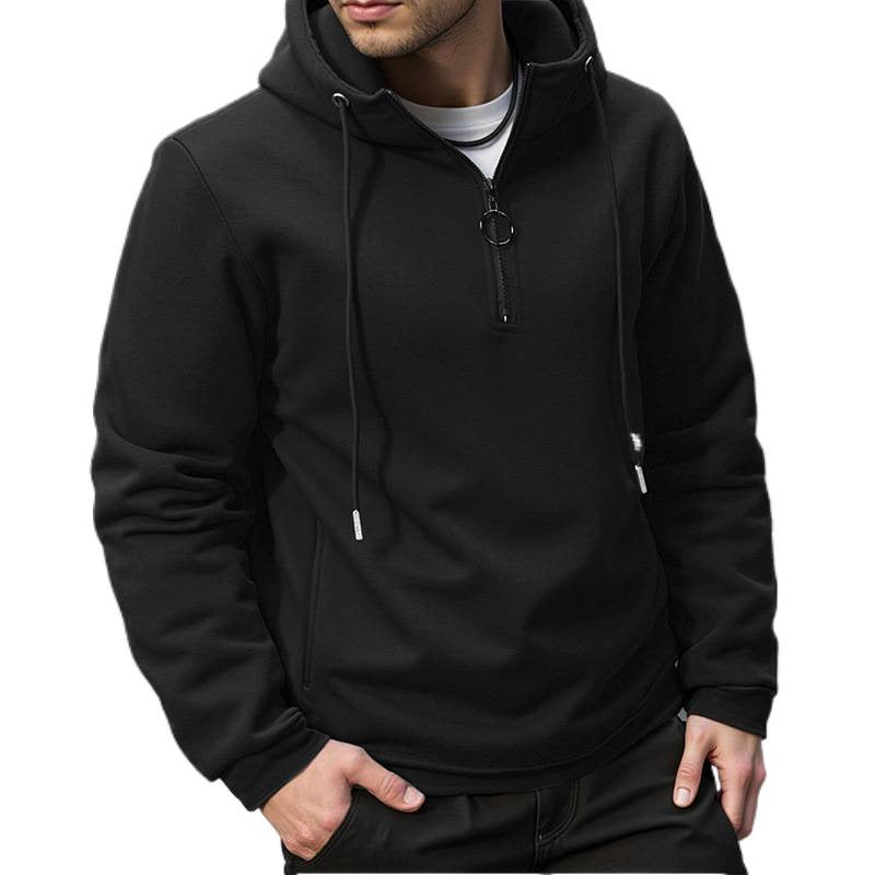 Herren Kapuzenpullover mit modernem Reißverschluss und weichem Innenfutter EB