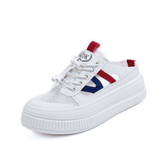 Damen modische Slip-On Sneakers mit atmungsaktivem Mesh und flexibler Sohle EB