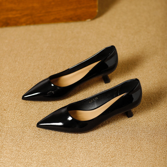 Damen elegante Pumps mit stilvollem Kittelsabsatz EB
