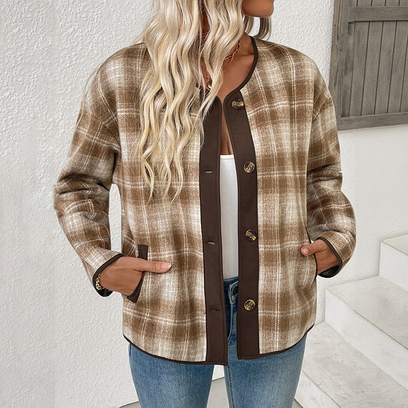 Damen Kariertes Overshirt EB
