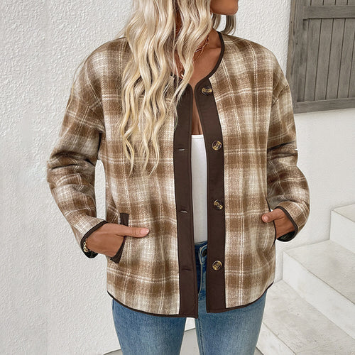 Damen Kariertes Overshirt EB