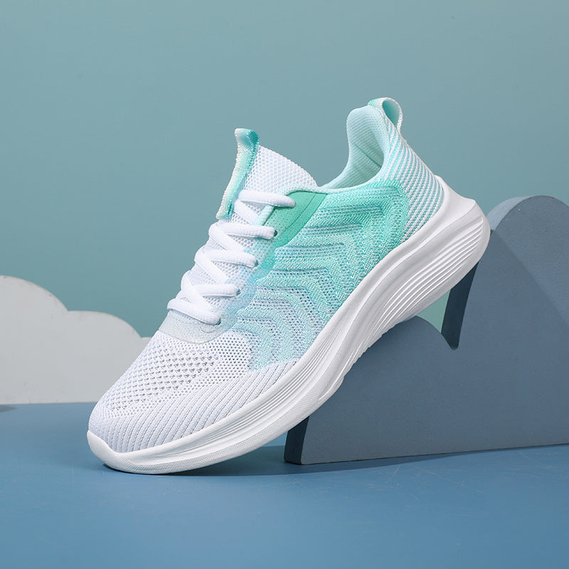 Damen Atmungsaktive Lauf-Sneaker mit flexiblem Strick-Obermaterial EB