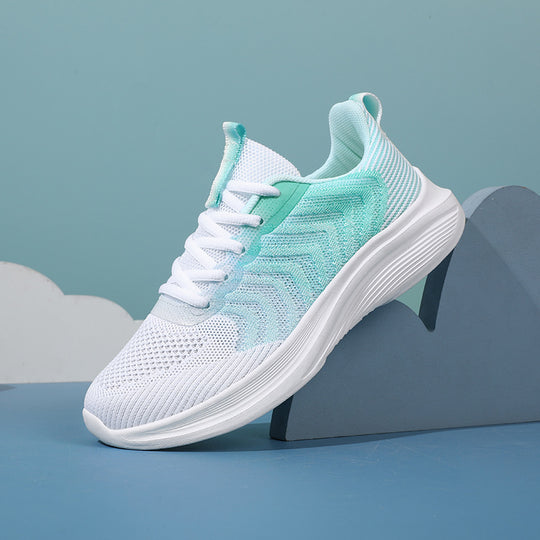 Damen Atmungsaktive Lauf-Sneaker mit flexiblem Strick-Obermaterial EB