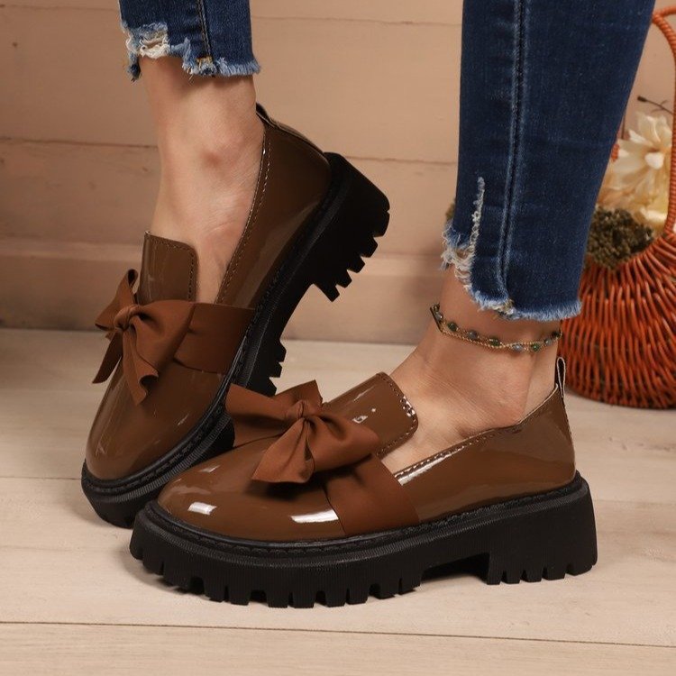 Damen Bequeme Slipper mit Bogen-Applikation EB