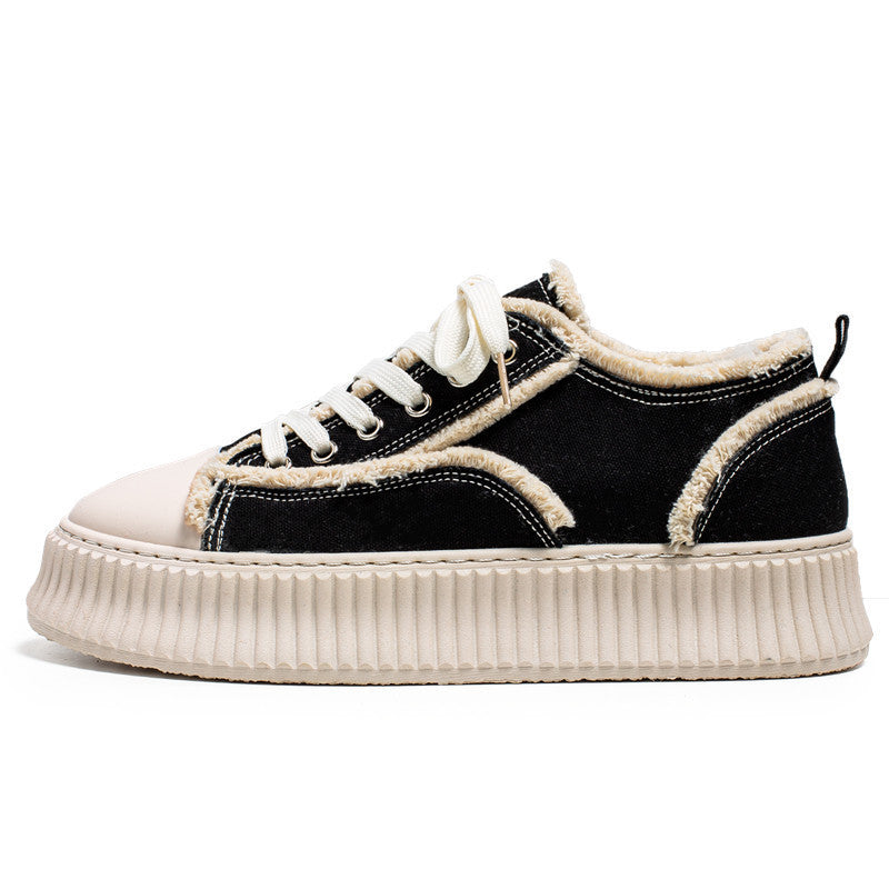 Damen Schnür-Sneaker mit trendigem Design und robustem Gummiboden EB