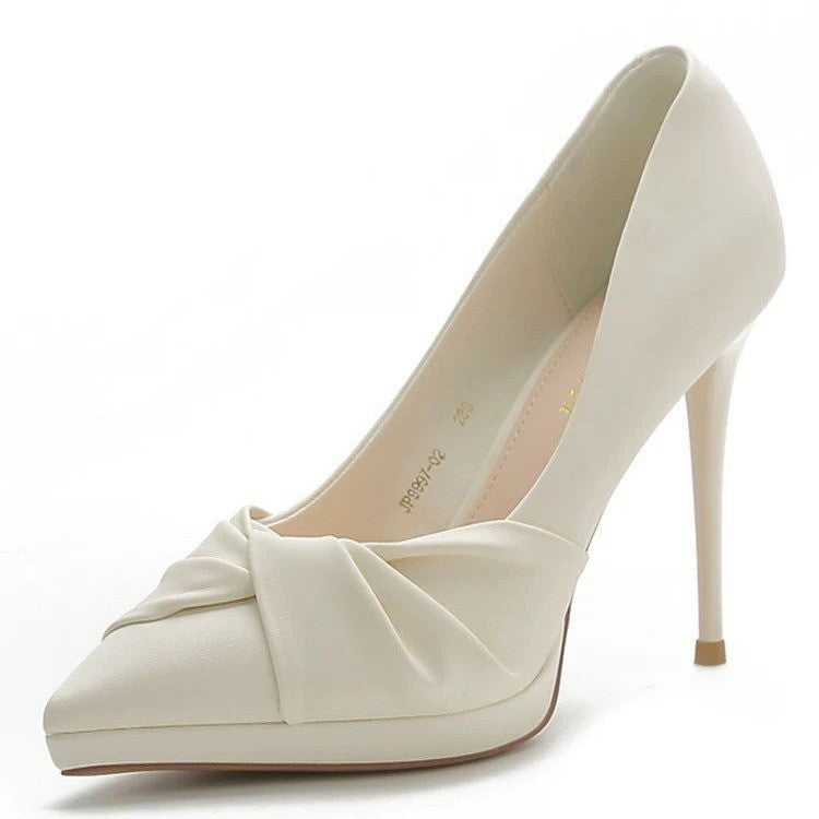 Damen Elegante Pumps mit modischem Knötchen-Design und komfortablem Stiletto-Absatz EB