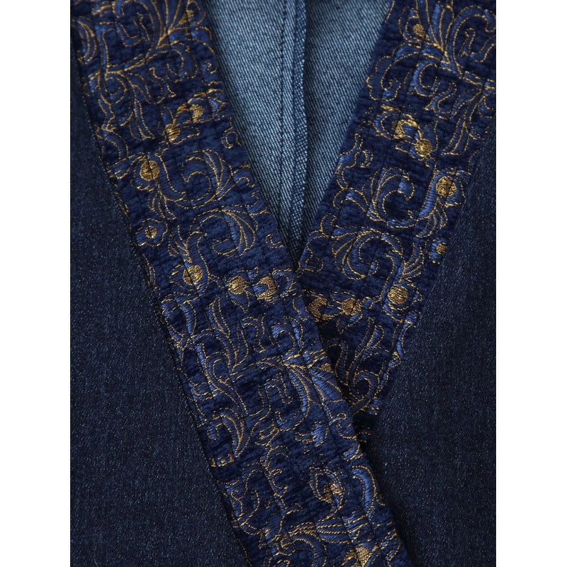 Damen elegante modische Jacke mit kunstvoller Stickerei EB