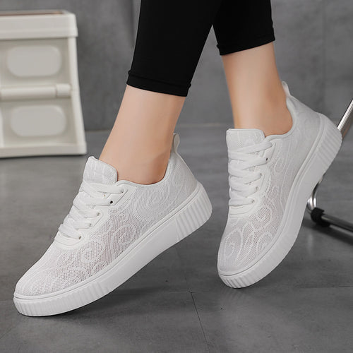 Damen Atmungsaktive und komfortable Sneakers mit rutschfester Sohle EB