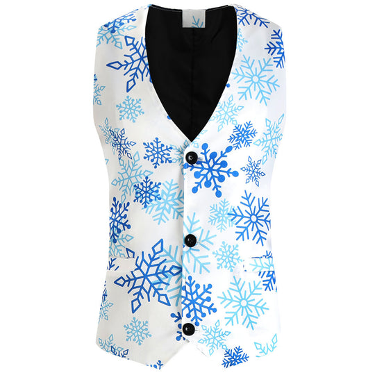 Herren elegantes Anzug-Set mit kreativem Schneeflocken-Muster EB