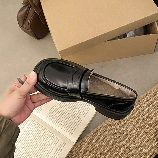 Damen elegante Mokassins mit wärmendem Innenfutter EB