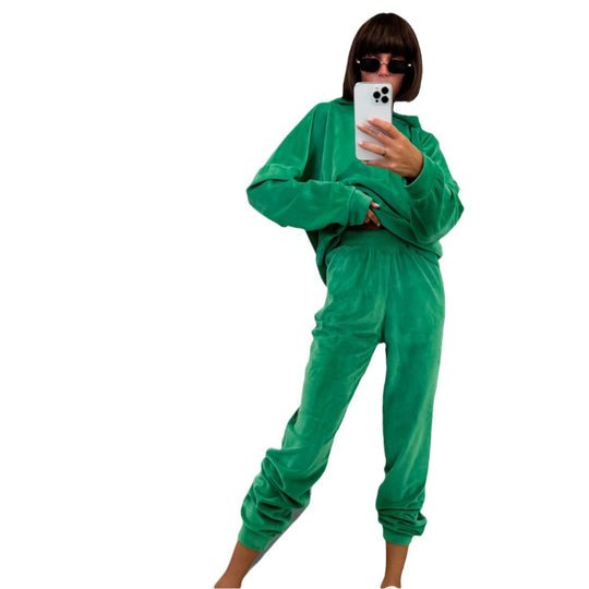 Damen Kuscheliges Hoodie und Jogginghose Set EB
