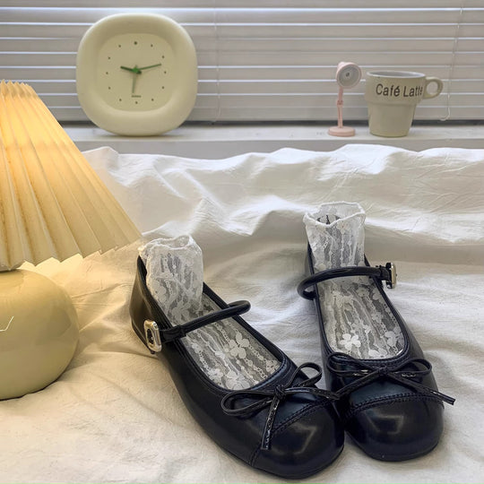 Damen elegante Ballerinas mit floralem Spitzen-Design und komfortablem Fußbett EB