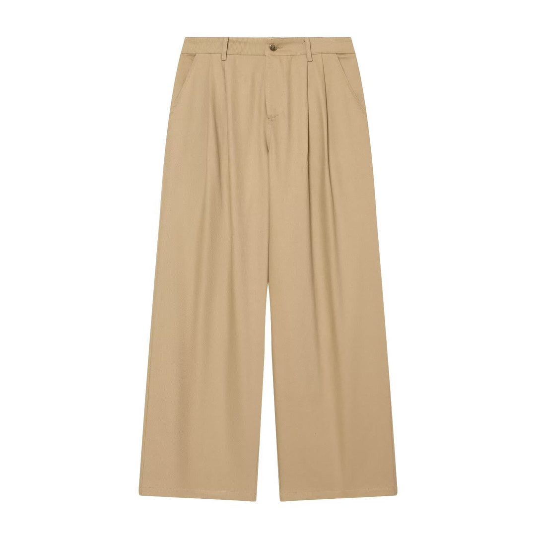 Damen elegante weit geschnittene Hochbundhose mit praktischen Taschen EB