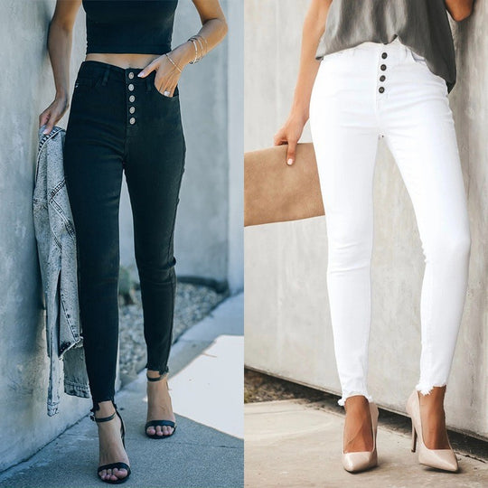Damen Hochgesetzte Jeanshose im modernen Skinny Fit EB