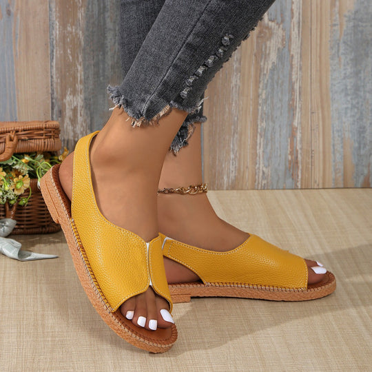 Damen offene Riemchensandalen mit weichem Fußbett und modischer Gestaltung EB