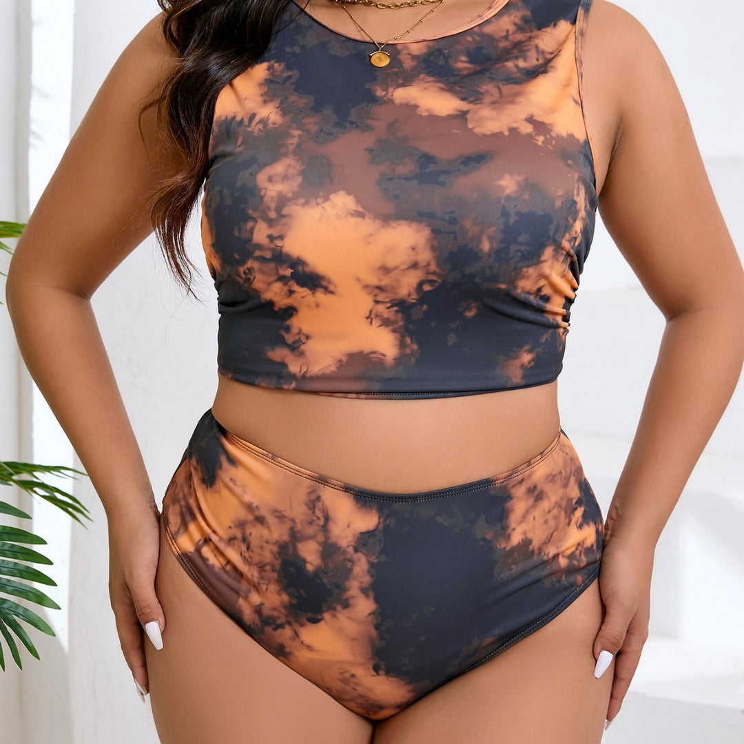 Damen Sportliches Crop-Top und Rock-Set EB