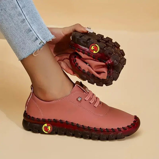 Damen  leichte Alltags-Slipper-Sneaker mit verdeckter Schnürung, elastischem Einstieg und griffiger Trailsohle EB