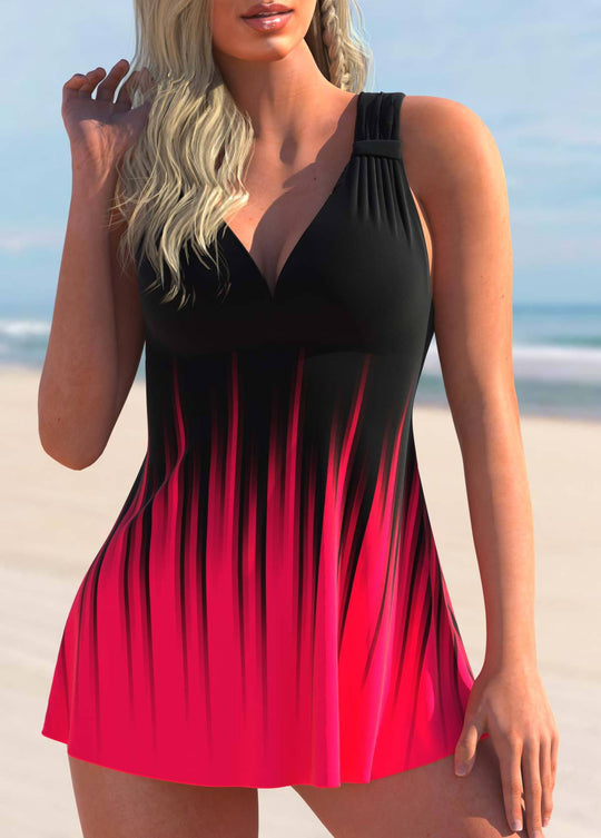 Damen sportlicher halblanger Badeanzug EB