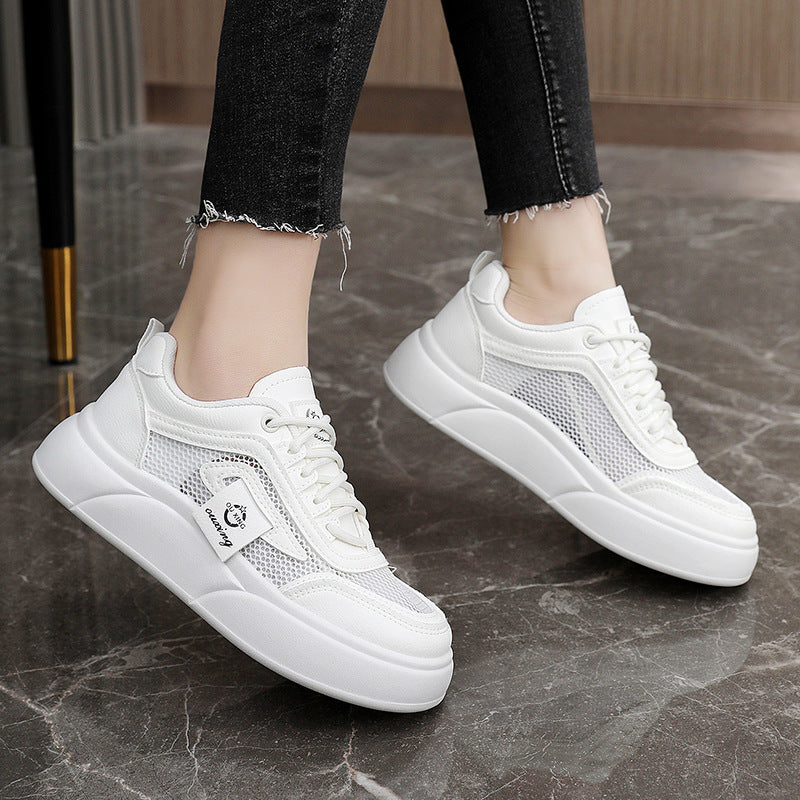 Damen Sportliche Sneakers mit atmungsaktiver Mesh-Oberfläche und elastischer Sohle EB