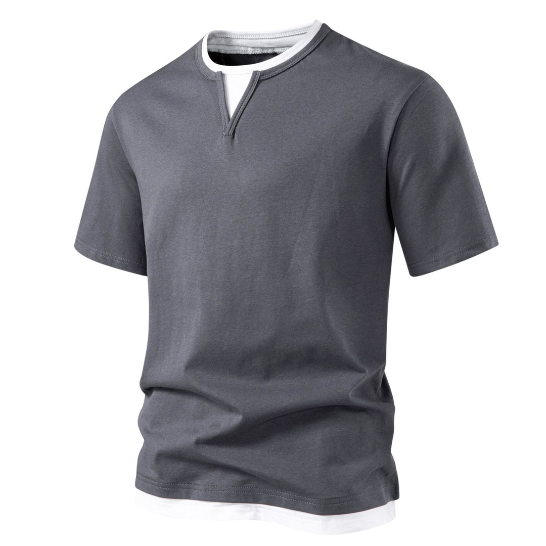 Herren Kurzarmshirt mit modernem Stehkragen EB
