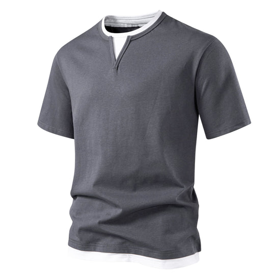 Herren Kurzarmshirt mit modernem Stehkragen EB