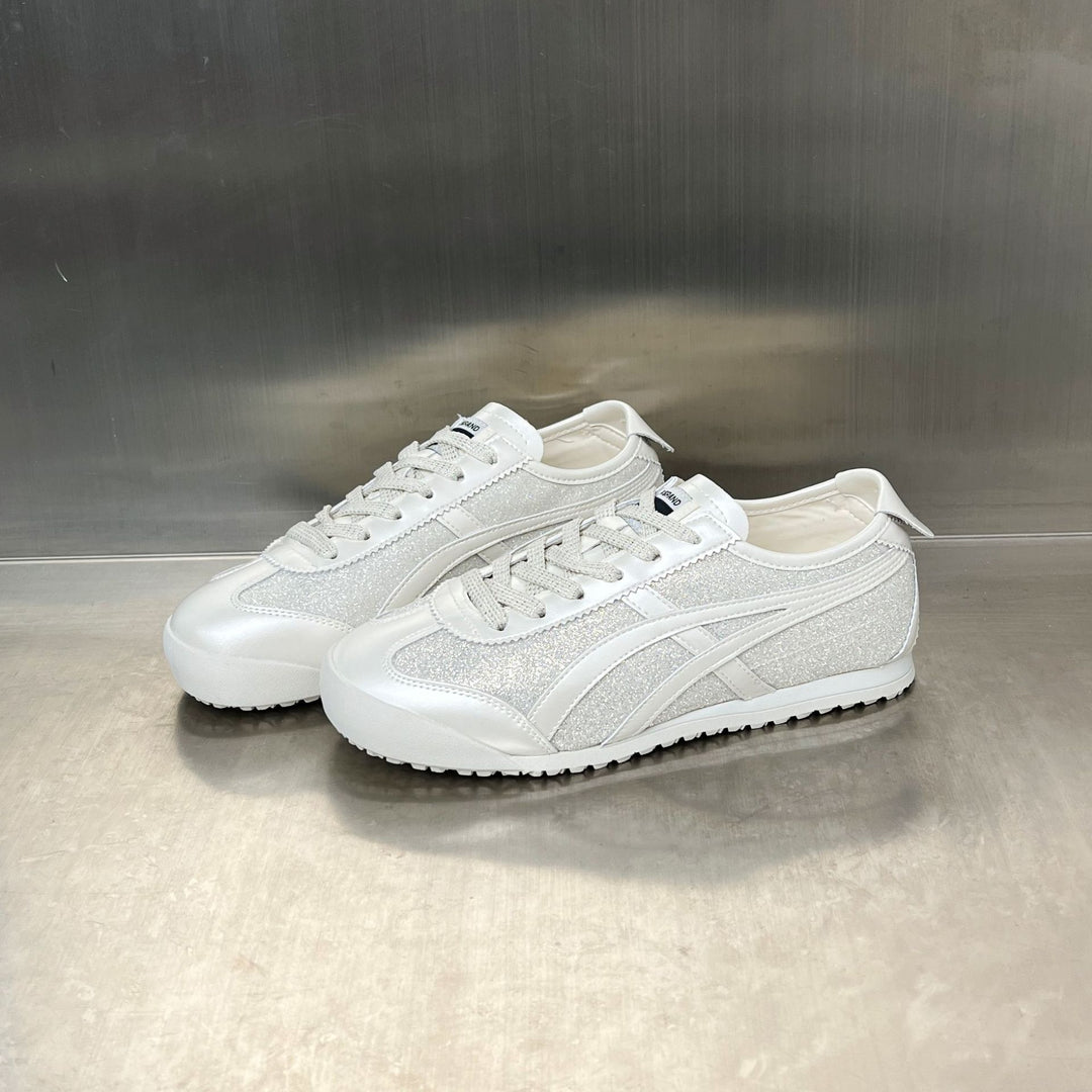 Damen Sportliche Sneakers mit glitzerndem Obermaterial und rutschfester Sohle EB