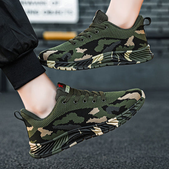 Damen Sportliche Laufschuhe mit Camouflage-Muster und flexibler Sohle EB