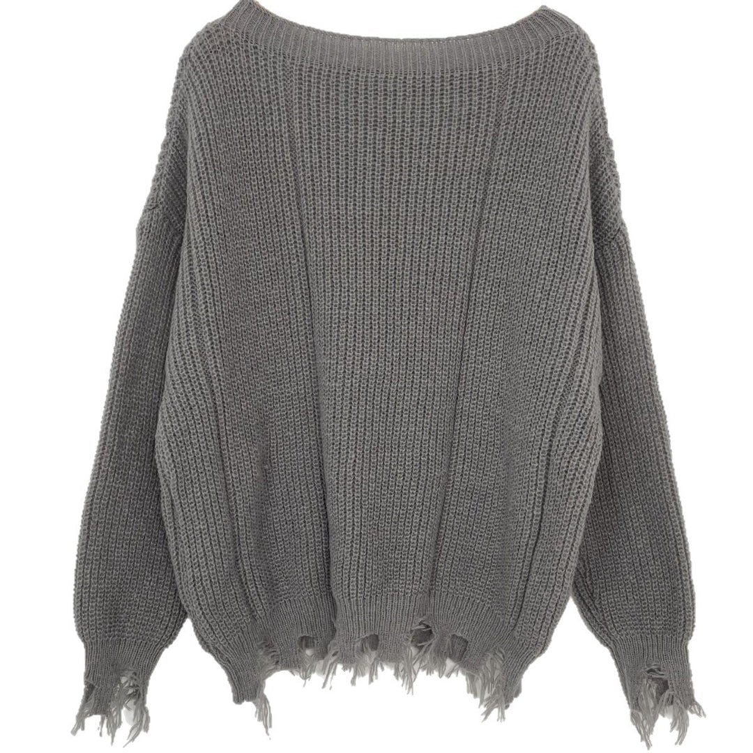 Damen Baumwollpullover mit lässigem Oversized-Schnitt EB